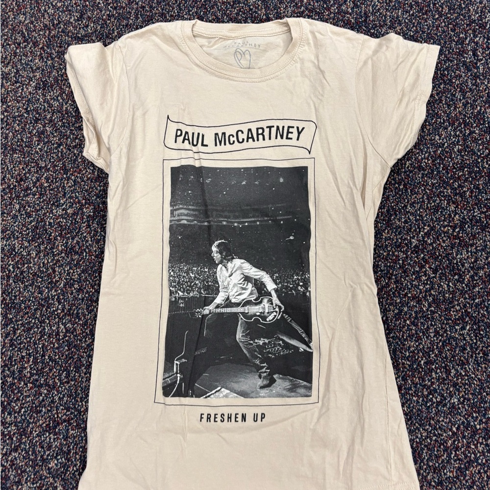 Paul McCartney Freshen Up Tour T-Shirt - Cream